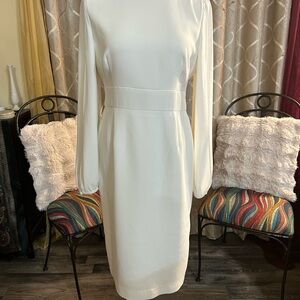 Jill Stuart Cream Long-Sleeve Dress